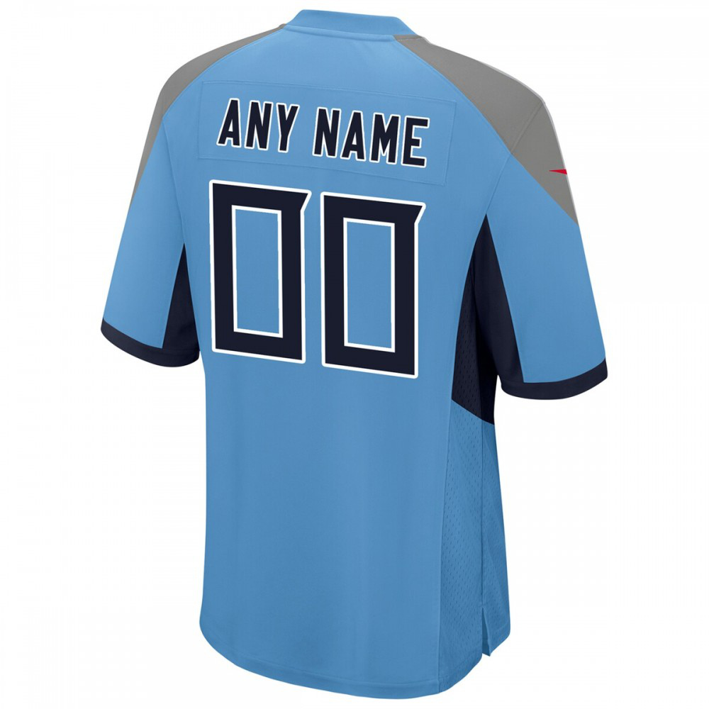 Tennessee Titans Nike Youth Alternate Custom Game Jersey - Light Blue-GridironStore